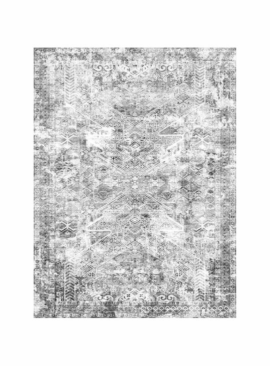 Tapis en vinyle Noah Adama Alma, résistant à l’eau et idéal pour un usage quotidien. gris