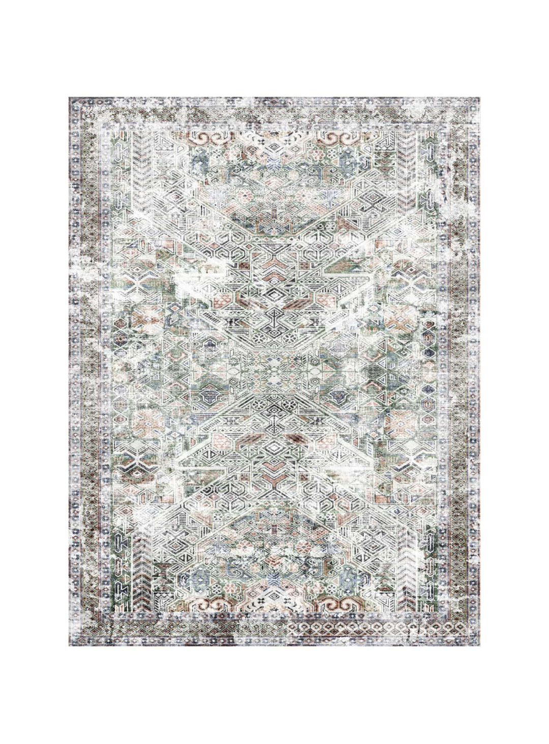 Tapis en vinyle Noah Adama Alma, design élégant et robuste pour toutes les pièces. vert