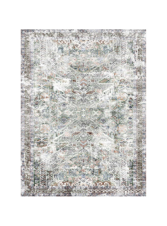 Tapis en vinyle Noah Adama Alma, design élégant et robuste pour toutes les pièces. vert