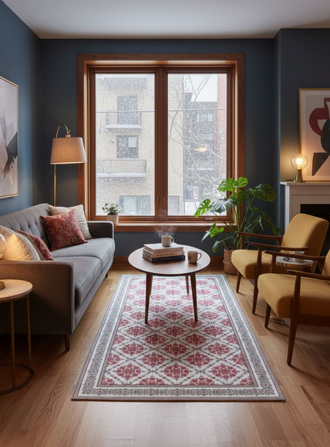 Tapis en vinyle Adama Alma Noelia, imperméables et résistants aux déversements.