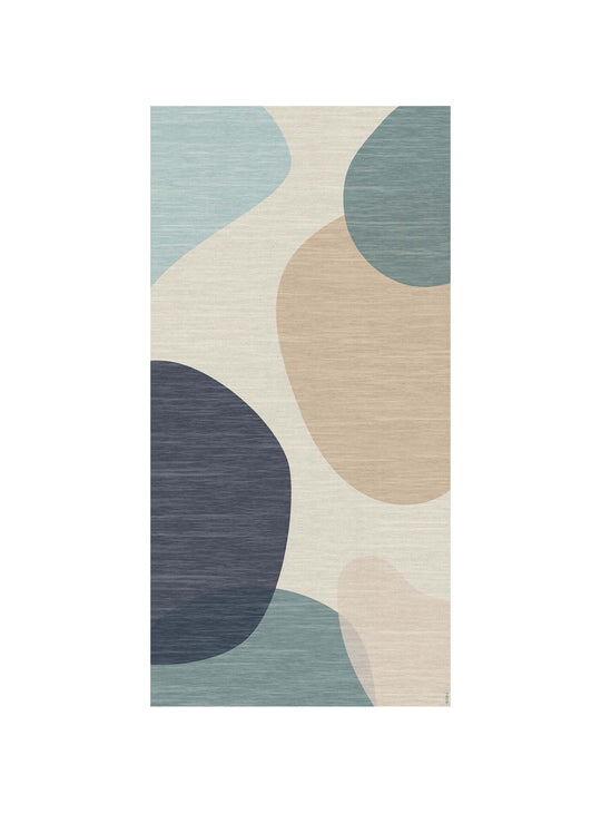 Tapis en vinyle Adama Alma Nuria, antidérapants et idéals pour zones à fort passage. bleu