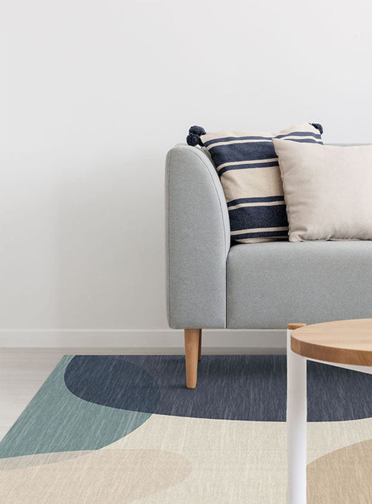 Tapis en vinyle Adama Alma Nuria, élégants et parfaits pour toutes les pièces. bleu