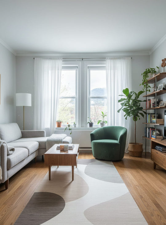 Tapis en vinyle Adama Alma Nuria, durables et parfaits pour un intérieur stylé. brun