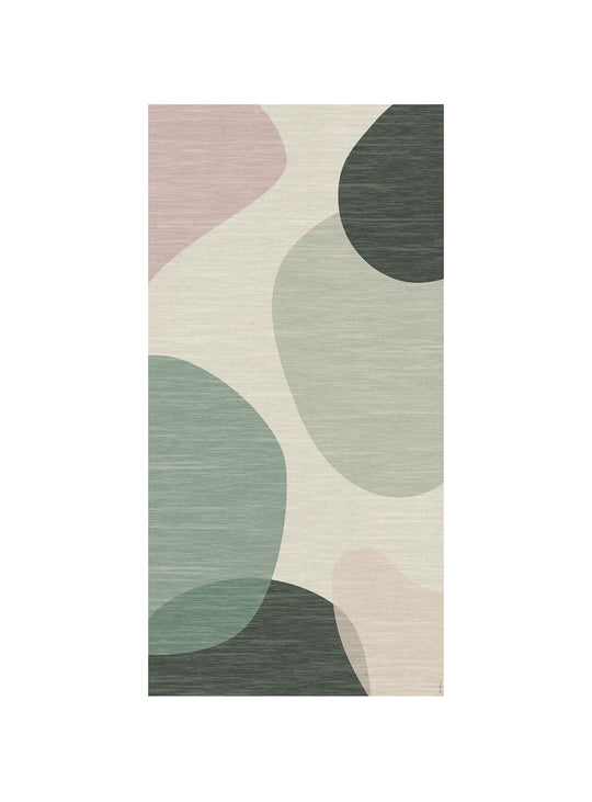 Tapis en vinyle Adama Alma Nuria, faciles à nettoyer et adaptés aux foyers actifs. vert