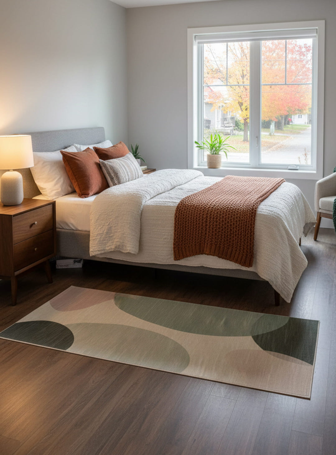 Tapis en vinyle Adama Alma Nuria, hypoallergéniques et sûrs pour les animaux. vert