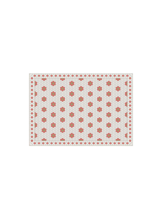 Napperons en vinyle Adama Alma Classiques, durabilité et beauté réunies. petite fleur rose