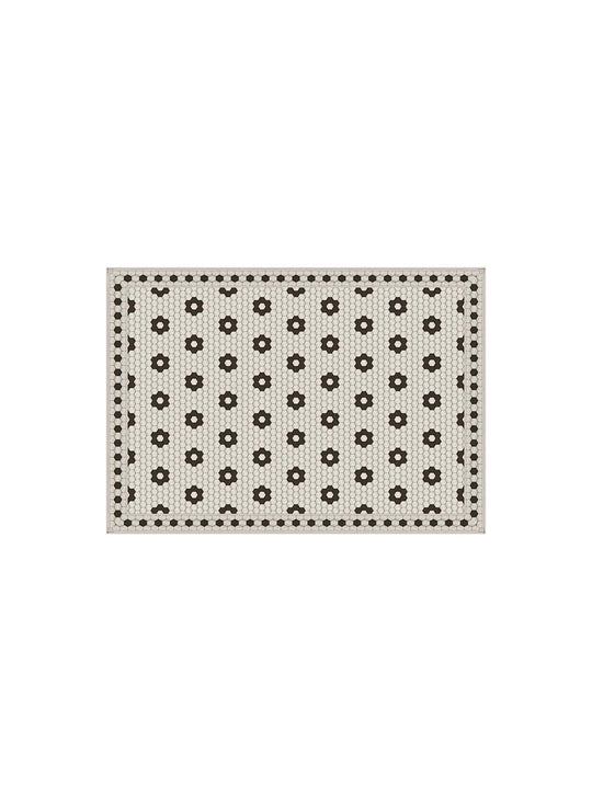 Napperons en vinyle Adama Alma Classiques, idéals pour un repas chic et moderne. petite fleur noir