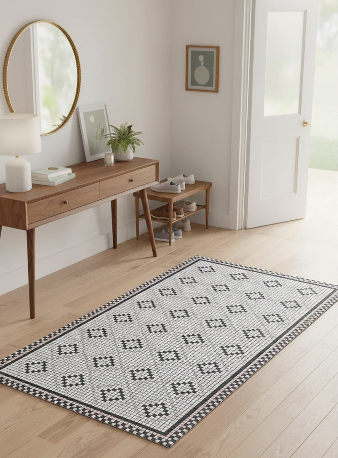 Tapis Roma d'Adama Alma, entretien facile et design élégant pour toute la maison.  rose