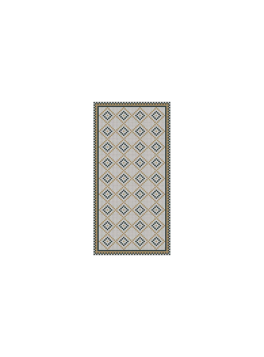 Chemins de table en vinyle Adama Alma Tuiles, parfaits pour repas et réceptions. roma jaune