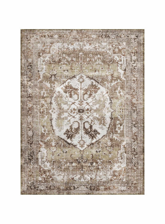 Tapis en vinyle Samuel Adama Alma, idéal zones à fort trafic grâce à sa surface antiglisse. brun