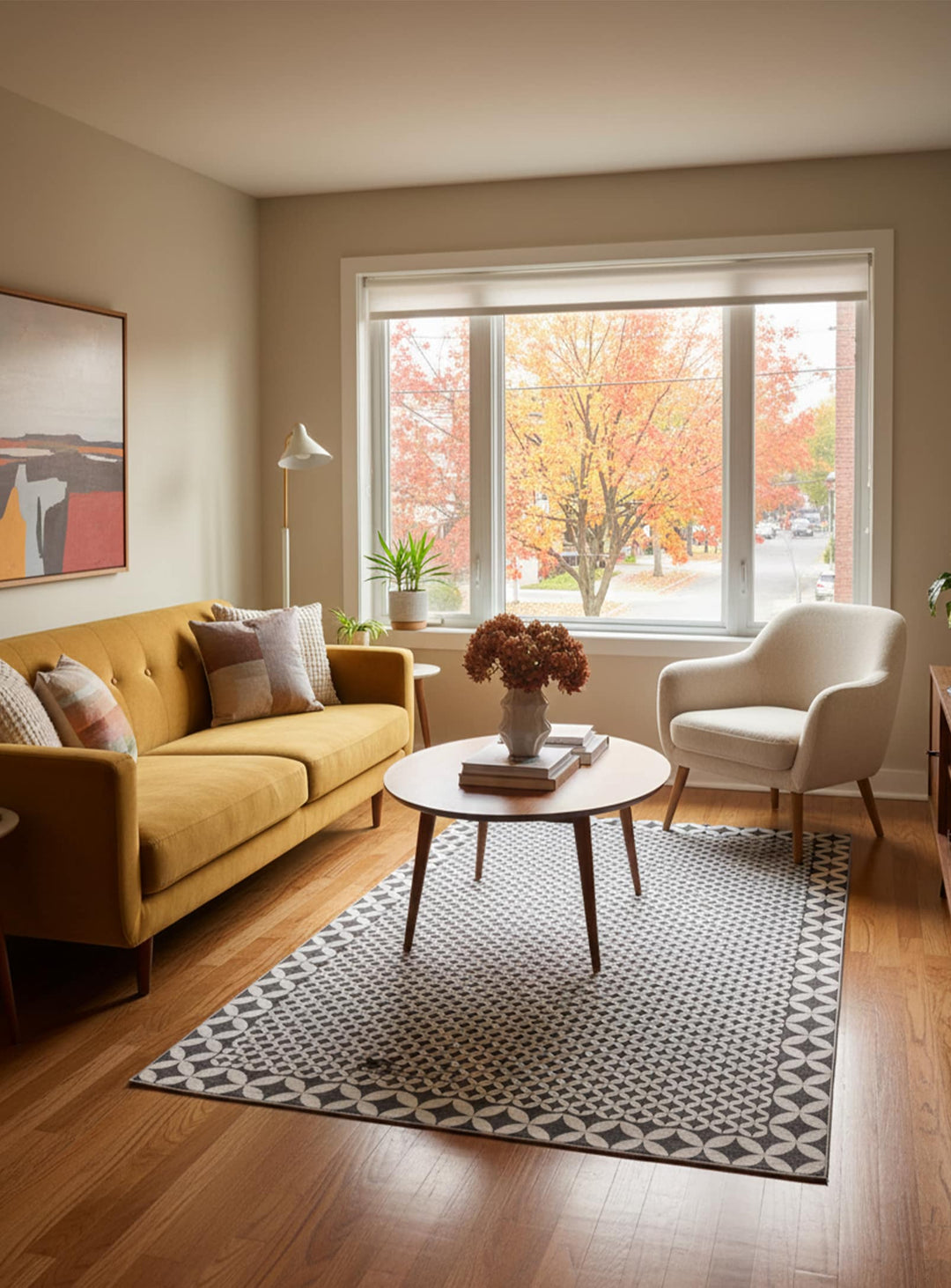 Tapis en vinyle Adama Alma Sarona, faciles à nettoyer et adaptés aux foyers actifs.