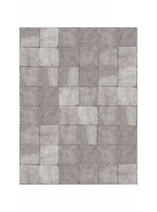 Tapis en vinyle Sett Adama Alma, facile à nettoyer et parfait pour foyers actifs. gris