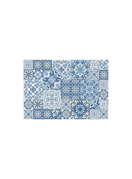 Napperons en vinyle Adama Alma Tuiles, motifs forts pour repas pleins de caractère. sevilla