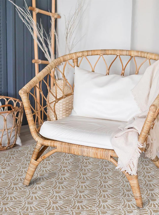 Tapis en vinyle Adama Alma Shell, résistants et faciles à nettoyer au quotidien.