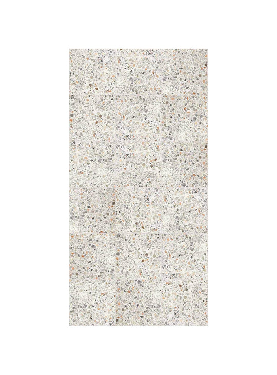 Tapis en vinyle Adama Alma Terrazito, antidérapants et idéals pour zones à fort trafic. ocre