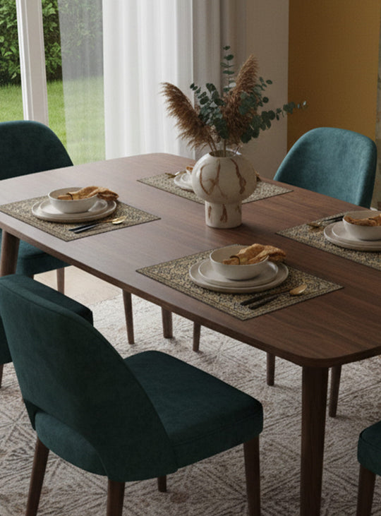 Napperons en vinyle Adama Alma Persan, parfaits pour une table chic et moderne. turquesa