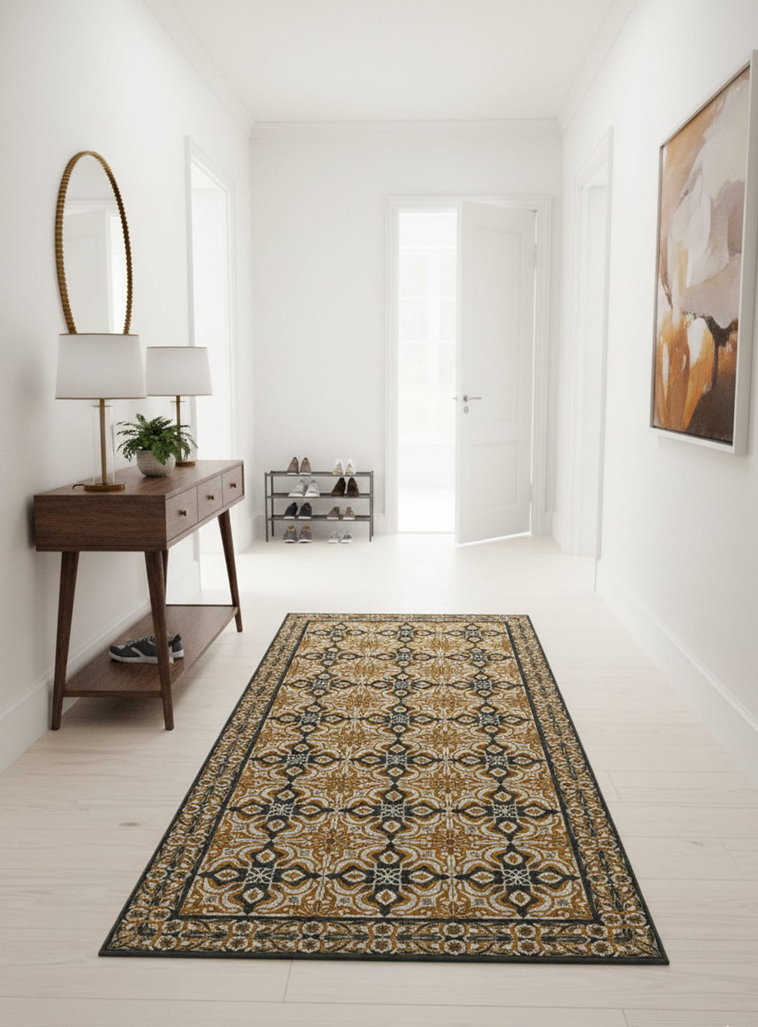 Tapis en vinyle Turquesa Adama Alma, durable et antidérapant pour usage intérieur.