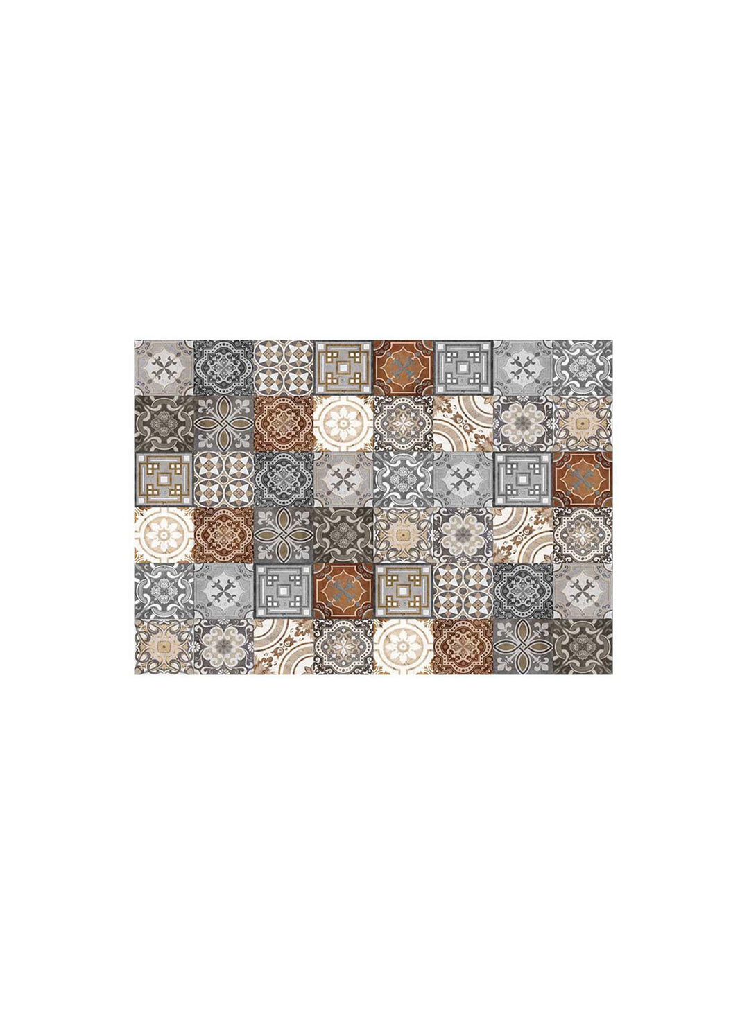 Napperons en vinyle Adama Alma Tuiles, protection imperméable au style affirmé. vintage