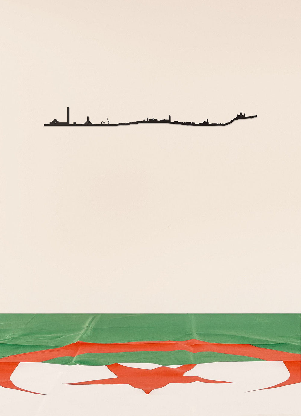 The Line Alger : décoration murale en acier inspirée de la ville blanche.