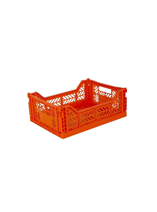 Caisses pliantes Aykasa, design pliable intelligent et couleurs modernes. orange