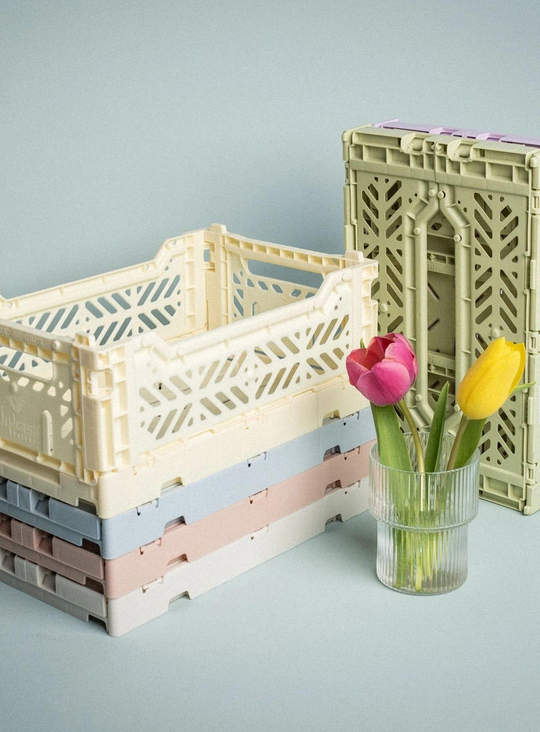 Caisses pliantes Aykasa, rangement pratique et esthétique pour tous les usages.