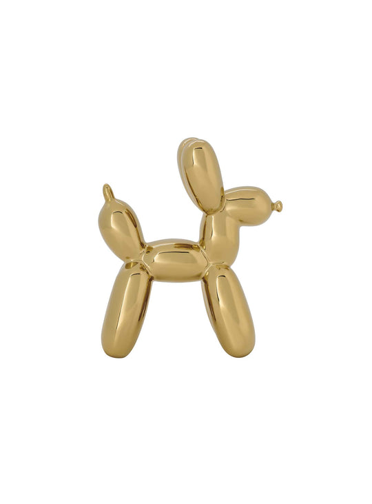 Objet déco chien ballon : design ludique et moderne qui attire l’œil. Or.