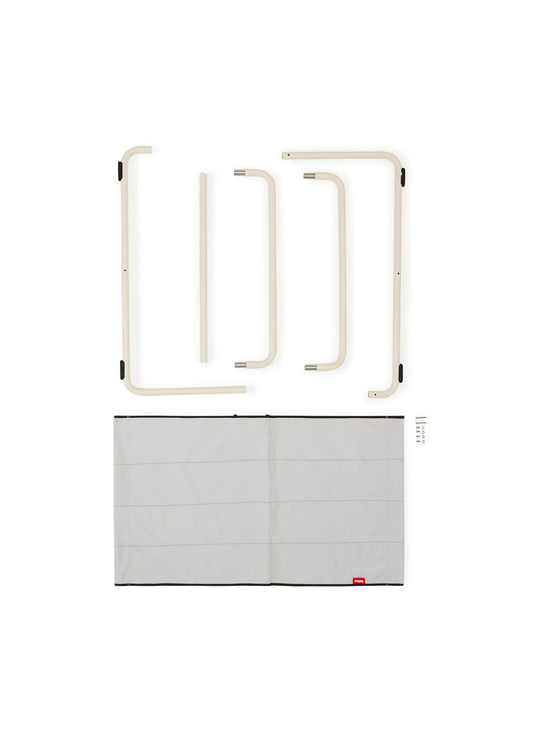 Cadre en acier Fatboy Beanbase : structure solide et confort souple pour pouf iconique. crème