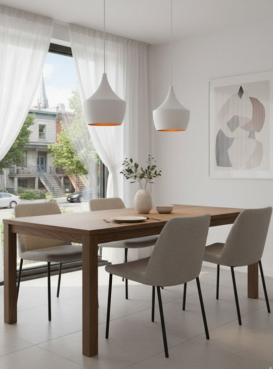 Beat Fat : lampe design, métal martelé et ambiance chaleureuse. blanc