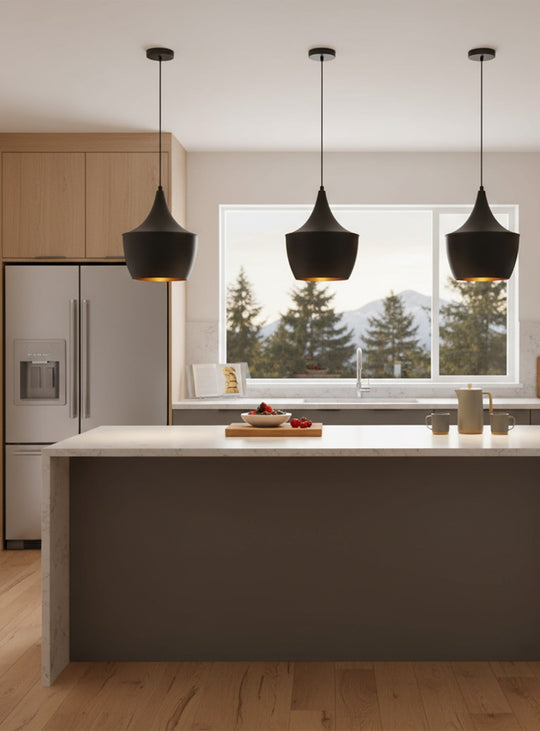 Lampe Beat Fat : fusion entre design moderne et héritage artisanal. noir