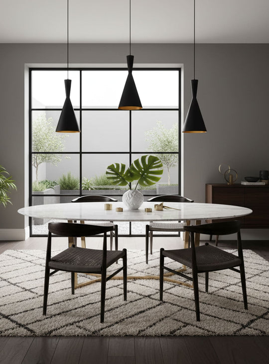 Lampe Beat Tall : design Tom Dixon et artisanat indien raffiné. noir