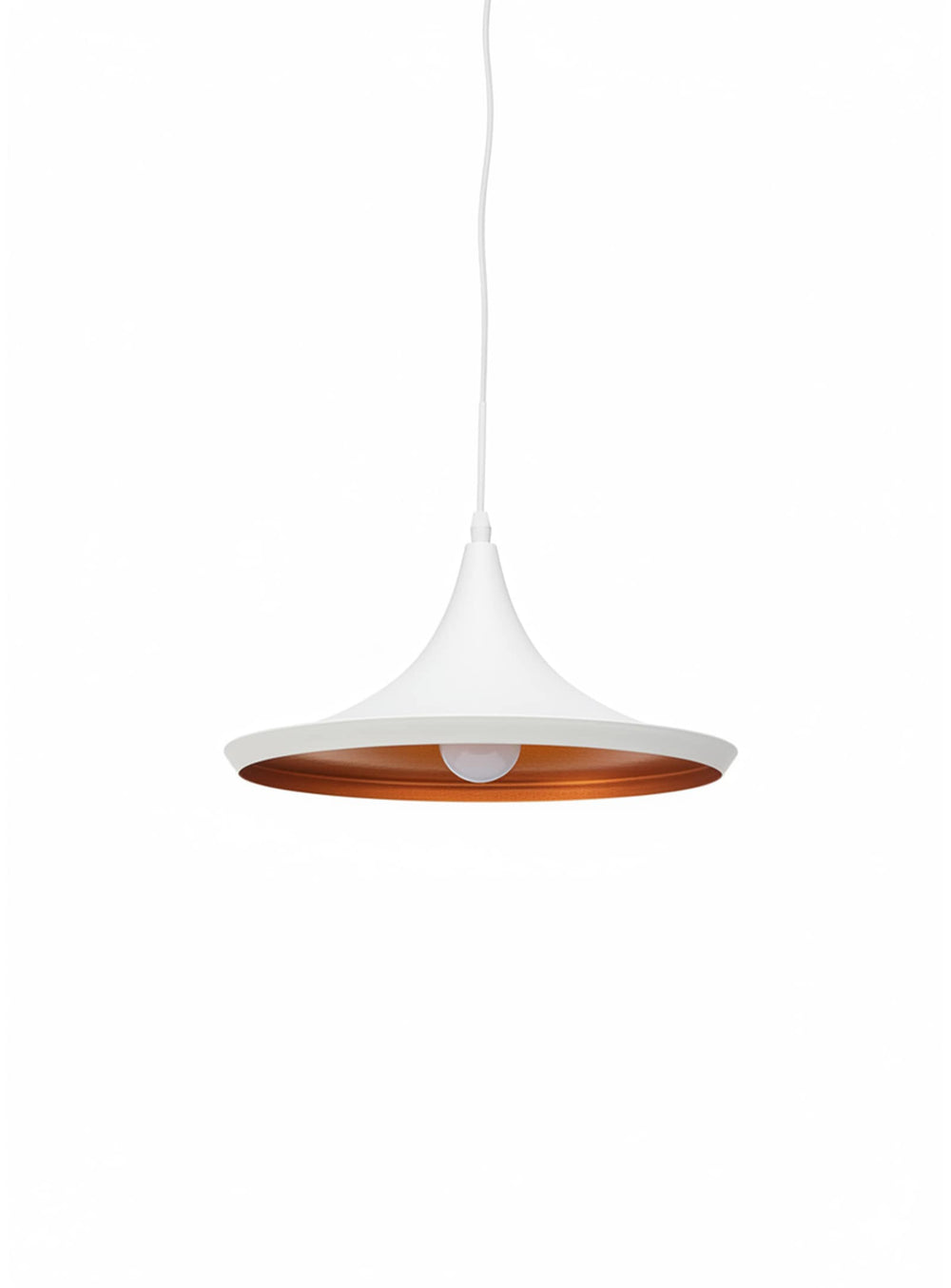 Beat Wide : suspension en métal martelé au charme oriental unique. blanc