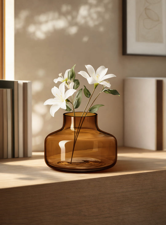 Vase Beau Mini : l’allié déco parfait pour fleurs minimalistes et espaces modernes. brun, petit