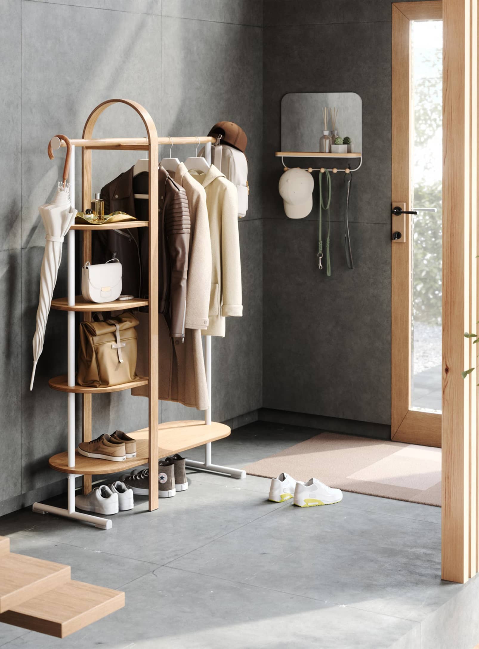 Bellwood, wooden garment rack by Umbra – Nüspace