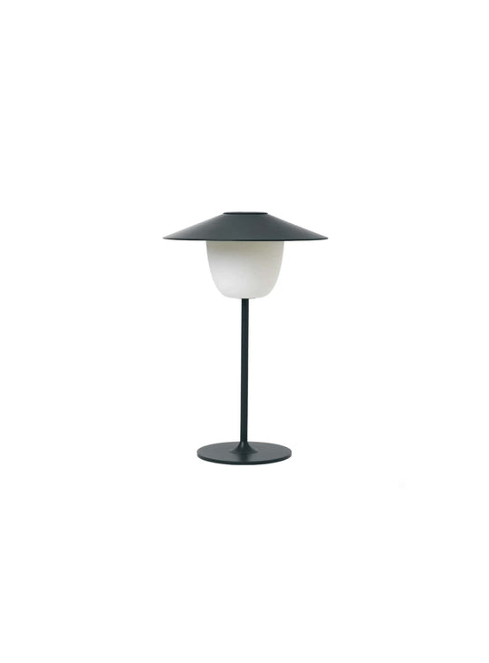 Lampe de table Blomus Ani, design moderne en aluminium pour intérieur et extérieur. charbon