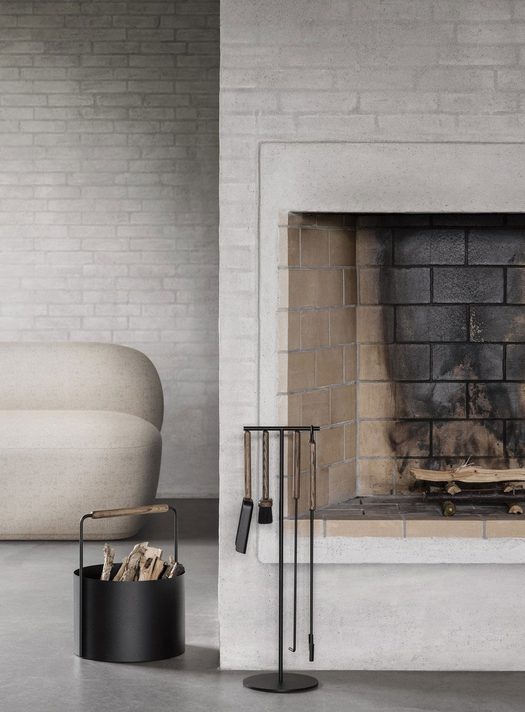 Panier à bois Blomus Ashi, design contemporain et fonctionnalité parfaite. brun