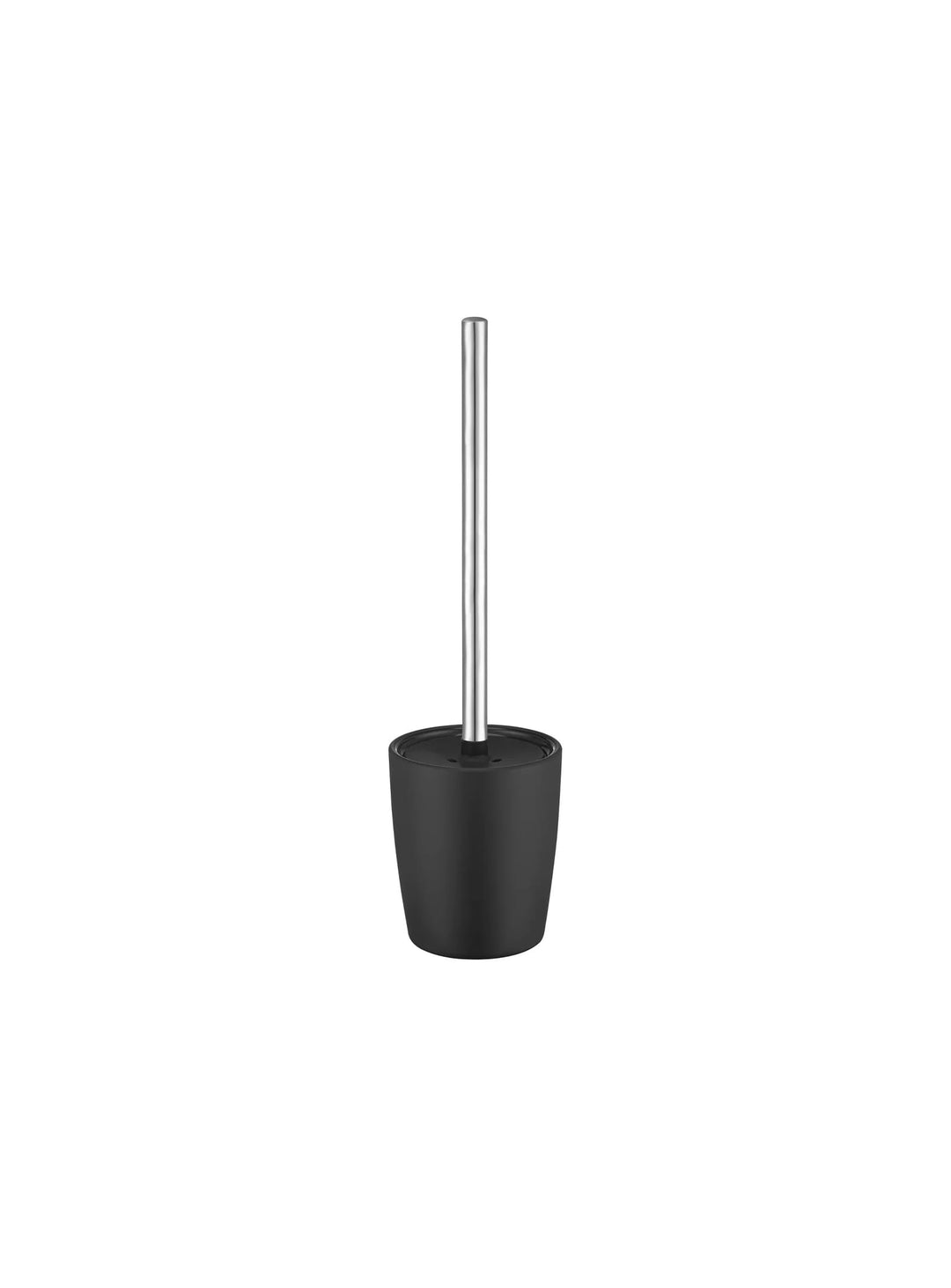 La brosse WC Ava de Blomus associe design contemporain, acier inoxydable et silicone pour un usage pratique. noir