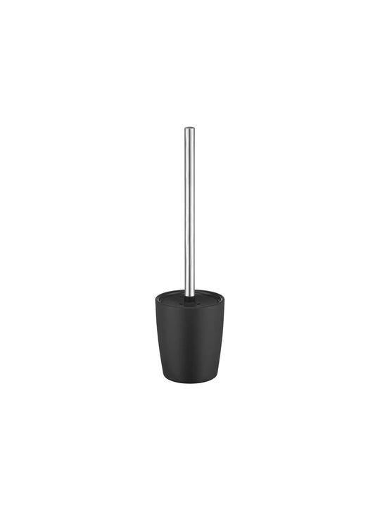 La brosse WC Ava de Blomus associe design contemporain, acier inoxydable et silicone pour un usage pratique. noir