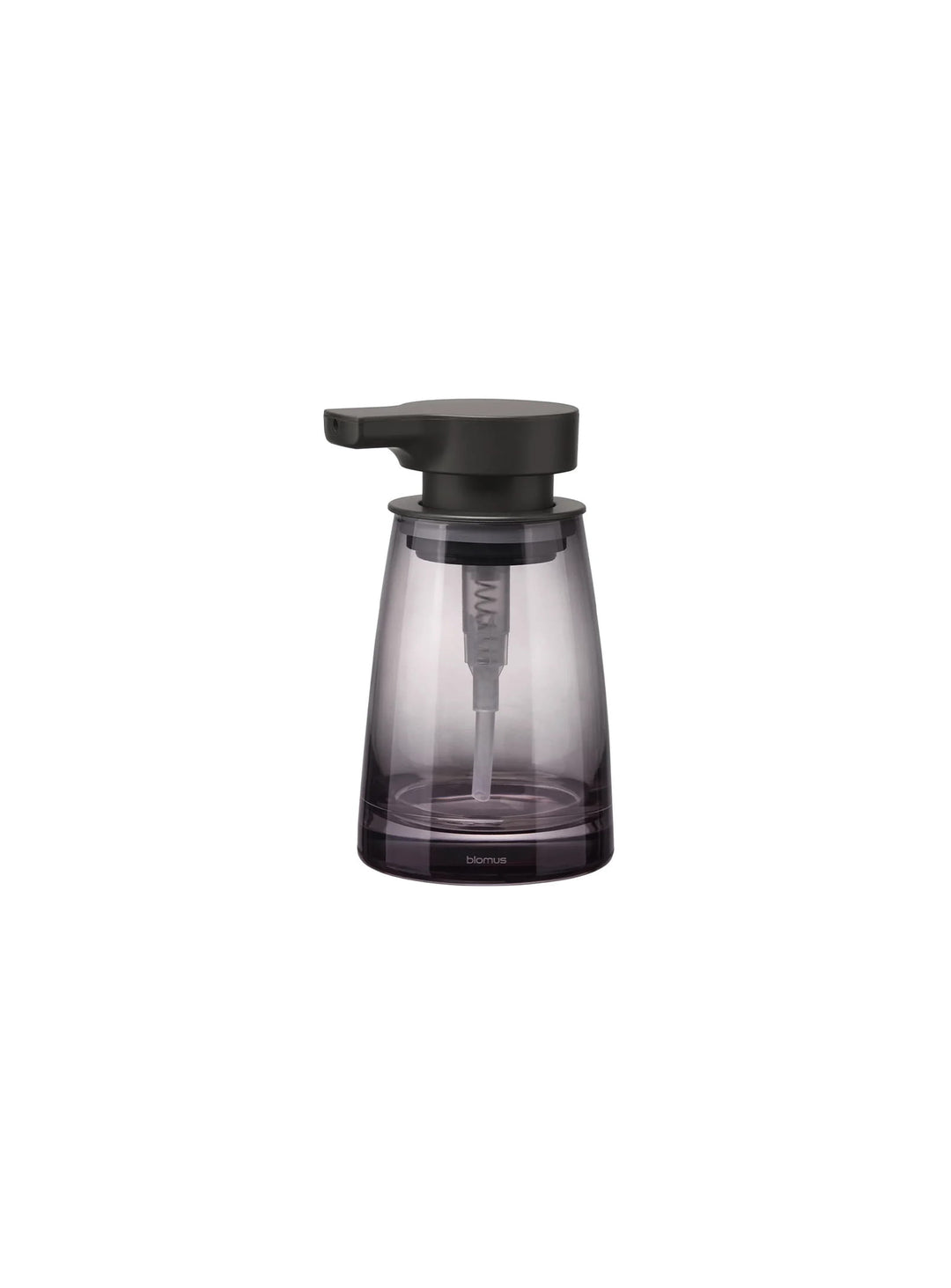 Le distributeur de savon Ava de Blomus associe verre soufflé bouche, design raffiné et courbes élégantes. noir