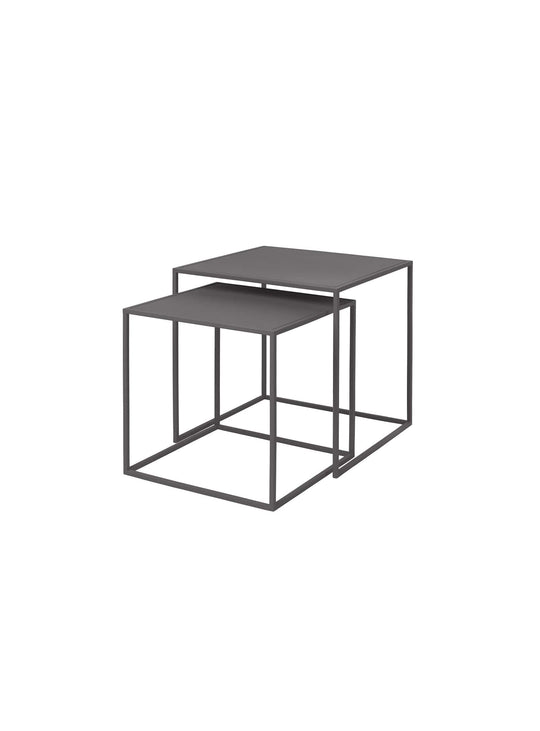 Tables d’appoint gigognes Blomus Fera, élégantes et pratiques pour intérieur moderne. gris.