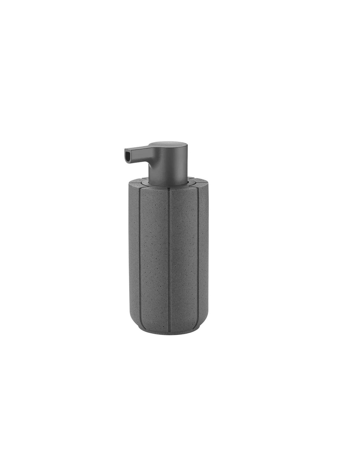 Distributeur de savon Kua de Blomus au fini mat texturé, idéal pour la salle de bain ou la cuisine.