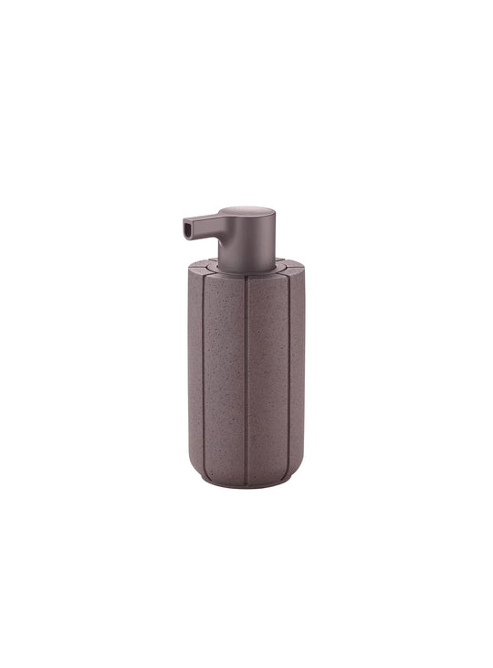 Distributeur de savon Blomus Kua en polyrésine recyclée avec pompe amovible et capacité de 300 ml.