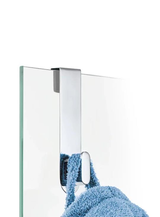 Crochet pour paroi de douche Nexio de Blomus en acier inoxydable au design minimaliste et fonctionnel. poli