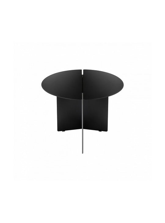 Table d’appoint Blomus Oru, formes arrondies et symétrie élégante. noir