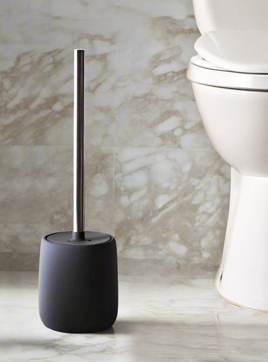 Brosse de toilette SONO de blomus : design épuré et finition mate veloutée. Noir.