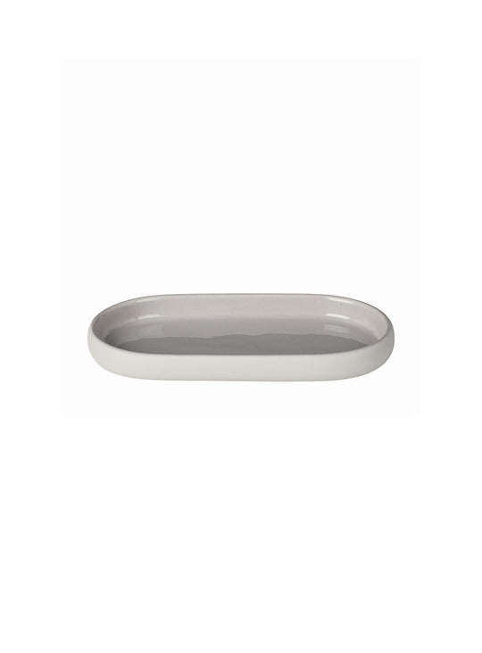 Plateau SONO blomus : parfait pour savon, brosses ou petits objets. Crème.