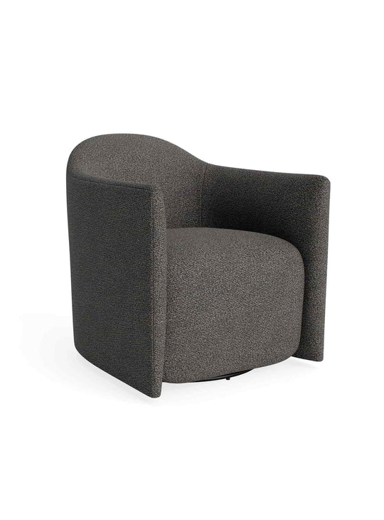 Fauteuil Blu Dot About Face, fauteuil design fabriqué à la main aux États-Unis. kelso charcoal