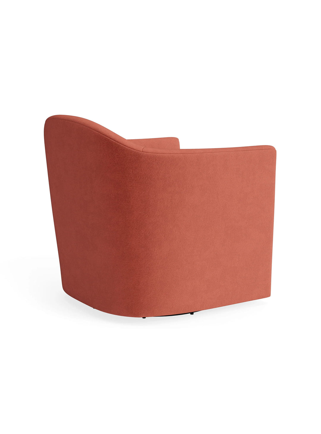 Fauteuil Blu Dot About Face, fauteuil design certifié BIFMA. tomato velvet