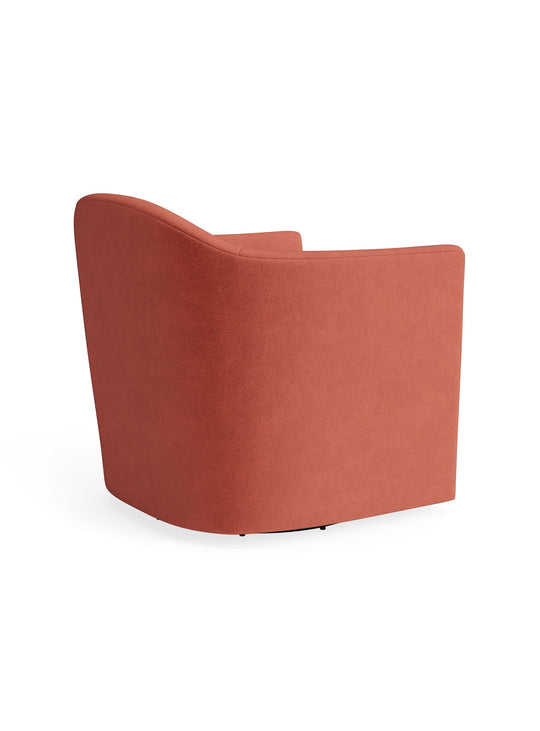 Fauteuil Blu Dot About Face, fauteuil design certifié BIFMA. tomato velvet