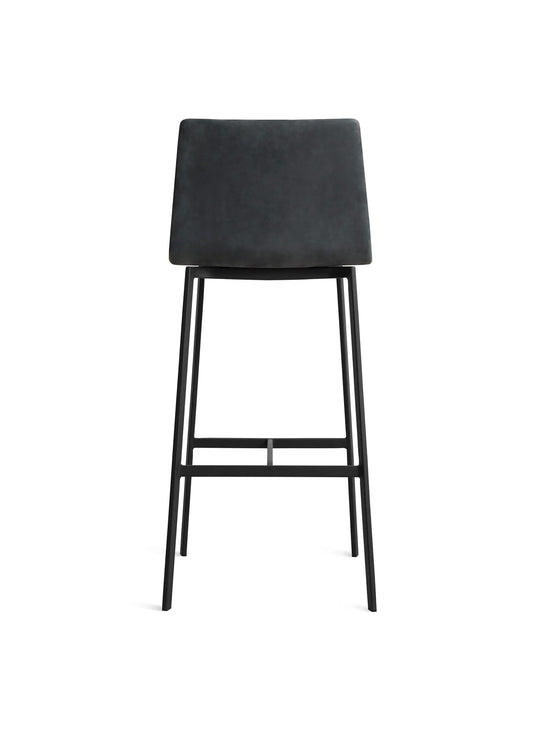 Tabouret de bar Between Us Blu Dot : tabouret design, style minimaliste chic. ink leather