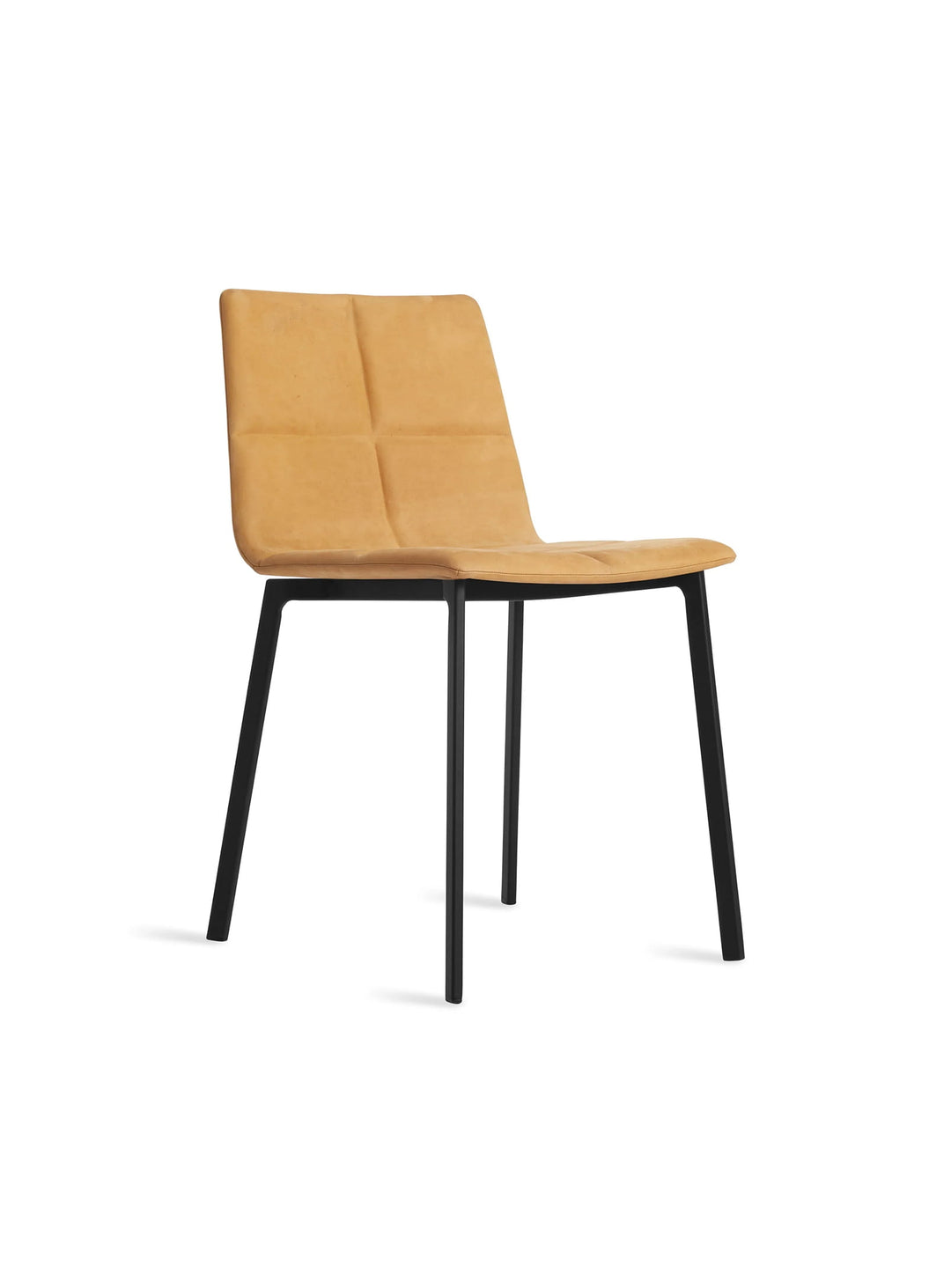 Chaise Between Us Blu Dot : chaise moderne, coque bois et lignes épurées. camel leather